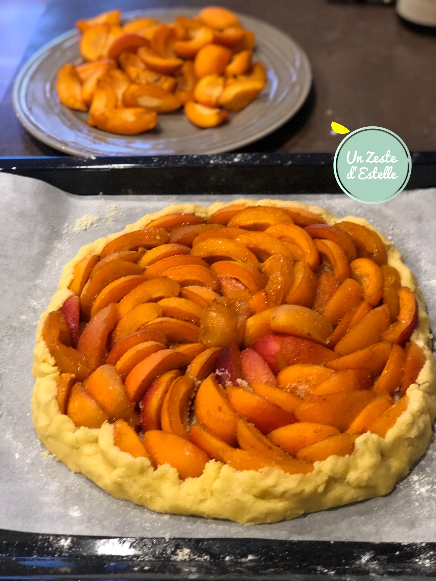 Tarte rustique aux abricots Un Zeste d