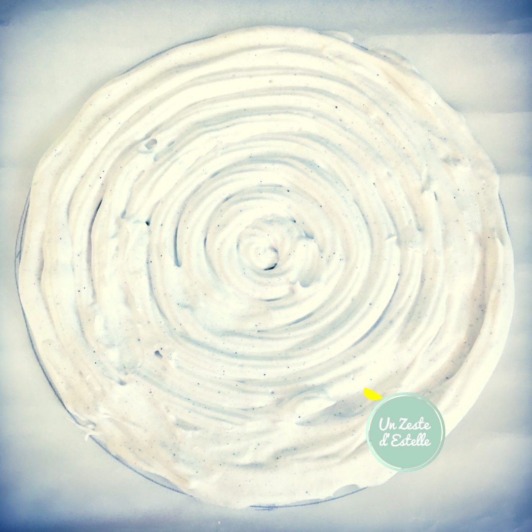 Disque de meringue avant cuisson