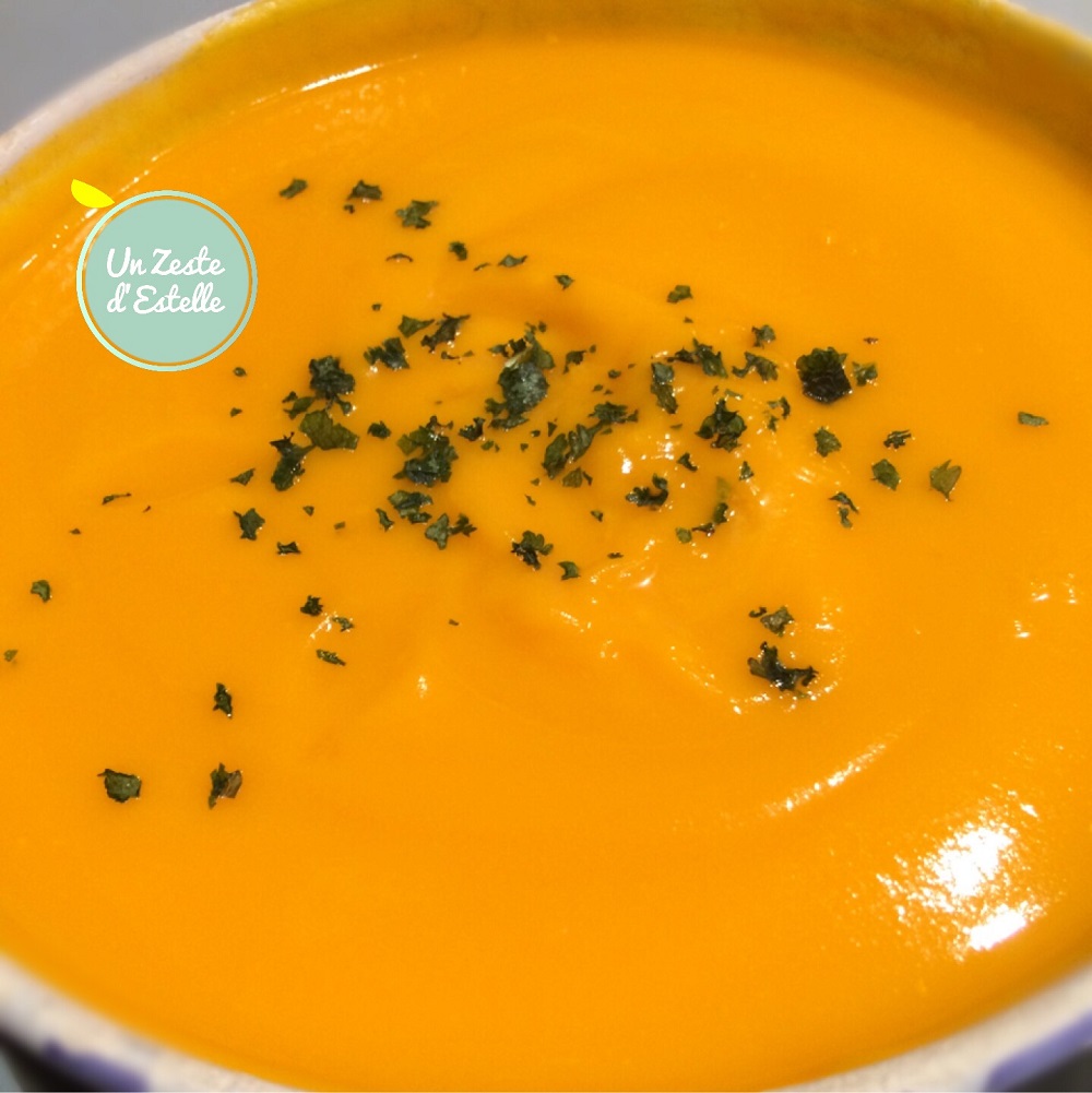 Soupe de carottes potiron au lait de coco - Un Zeste d'Estelle