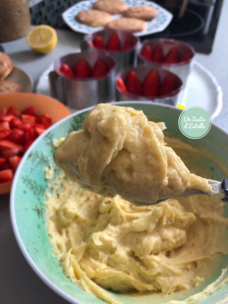 La crème pâtissière bien ferme après repos