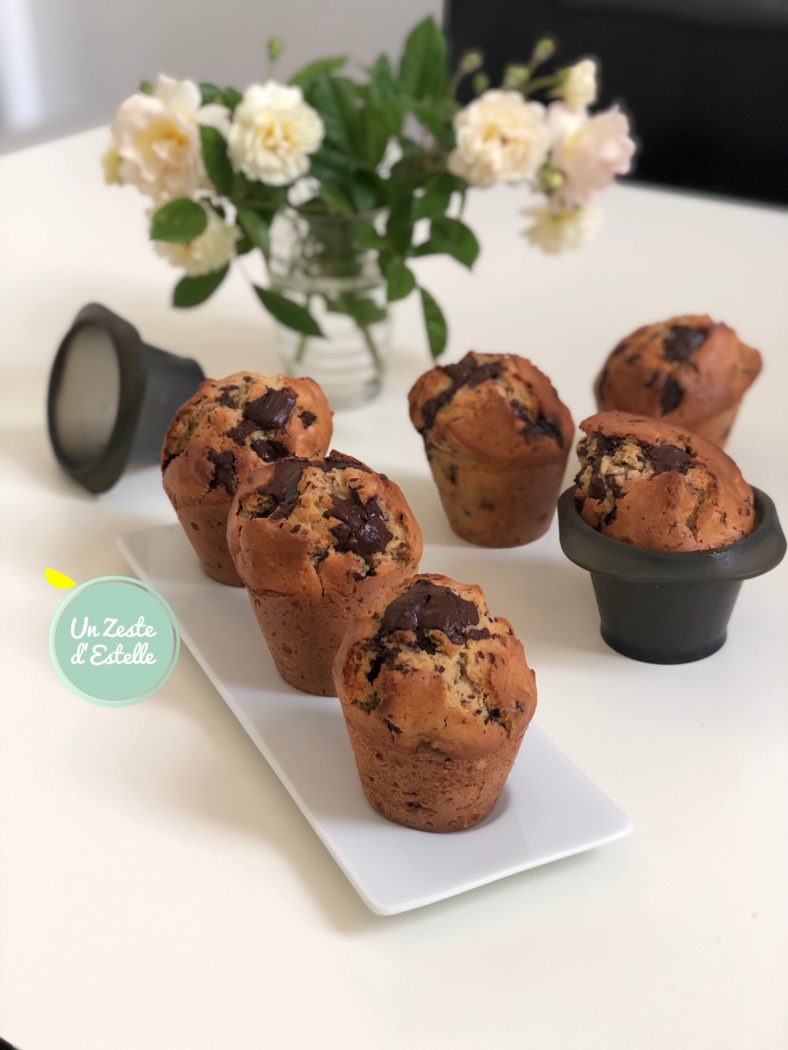 Une autre fournée de muffins chocolat noisettes, sans les caissettes cette fois