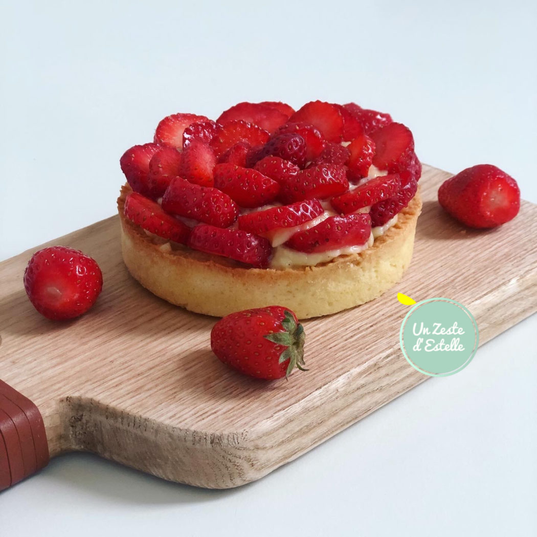 Tarte aux fraises à la crème sans lactose