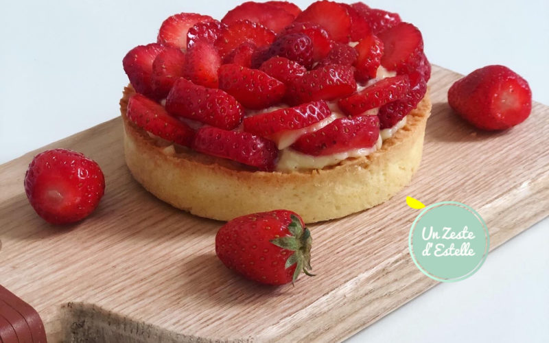 Tarte aux fraises à la crème sans lactose