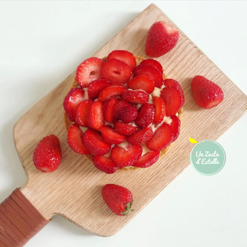 Tarte aux fraises à la crème sans lactose