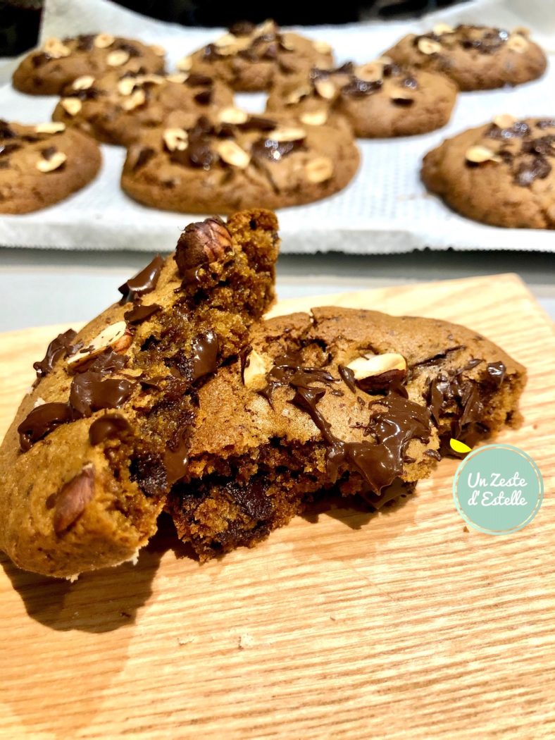 Cookies chocolat noisettes et huile d'olive